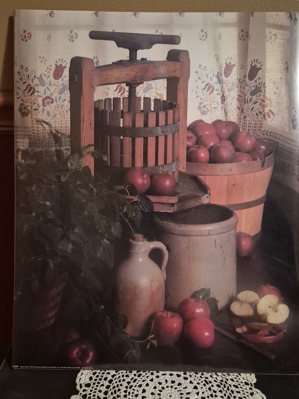 Vintage 1987 Apple Press Art Print by Angel Gifts